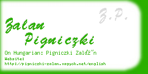 zalan pigniczki business card